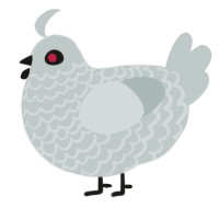 A silver chicken with a lace pattern