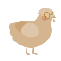 Maman Nougat, a beige chicken