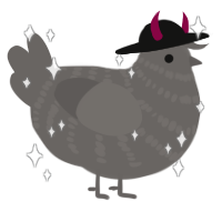 A grey chicken with a bar pattern