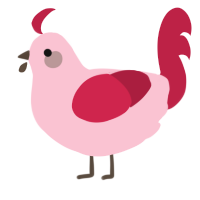 A rose and crimson chicken