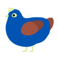 4836, a ultramarine and russet chicken