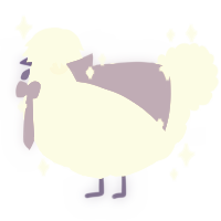 A white chicken with a lace pattern