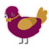 A wine and gold chicken