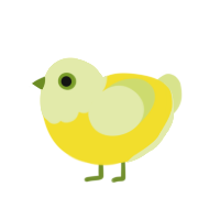 white grape, a yellow and lemon chicken with a head pattern