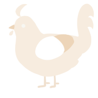 A cream chicken
