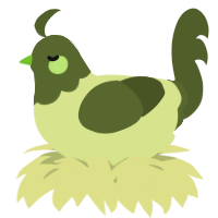 A lemon and olive chicken with a head pattern