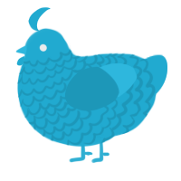 A vermilion chicken with a lace pattern