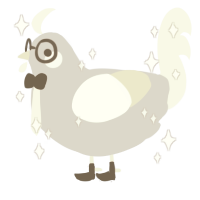 A mist and white chicken