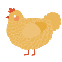 A honey chicken with a lace pattern