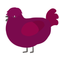 A wine and maroon chicken