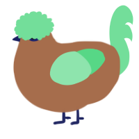 A brown and spring chicken