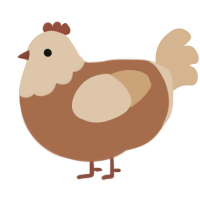 A brown and beige chicken with a head pattern