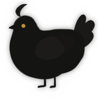 A black and sable chicken