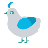 A mist and cerulean chicken