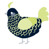 A tumblr and lemon chicken with a lace pattern