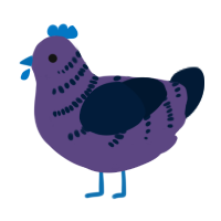 A overcast and tumblr chicken with a half-bar pattern