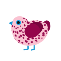 4884, a rose and maroon chicken with a speckle pattern