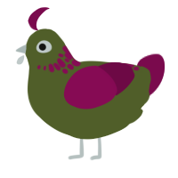 A olive and wine chicken with a neck-speckle pattern