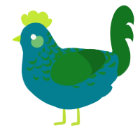A sea and leaf chicken with a half-lace pattern