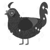 A silver chicken with a double-lace pattern