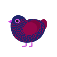 (unnamed), a navy and maroon chicken with a lace pattern