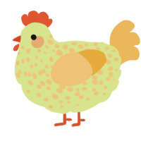 A lemon and honey chicken with a speckle pattern