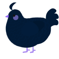 A tumblr chicken with a lace pattern