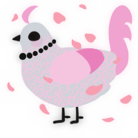 A mist and pink chicken with a double-lace pattern