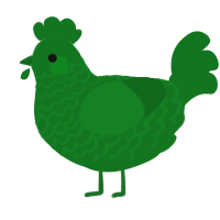 A leaf chicken with a lace pattern