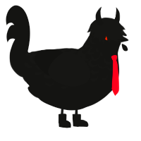 A black chicken with a half-lace pattern