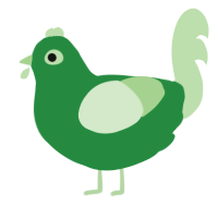 A viridian and gluppy chicken