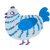 ice storm, a mist and sapphire chicken with a bar pattern