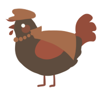 A bark and russet chicken