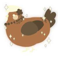 A brown and bark chicken with a neck-band pattern