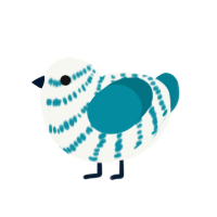 Tealia, a white and sea chicken with a bar pattern