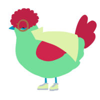 A spring and crimson chicken