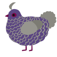 A overcast and ash chicken with a lace pattern