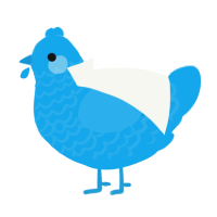 A sky chicken with a lace pattern