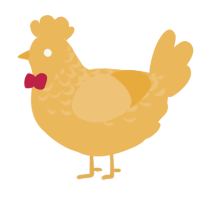A honey chicken with a half-lace pattern