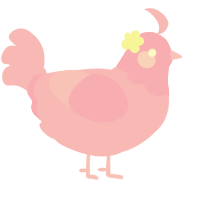 A leaf chicken with a head pattern