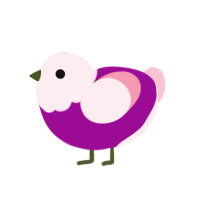 Plumrose, a plum and rose chicken with a head pattern