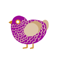 fatty liver, a plum and beige chicken with a lace pattern