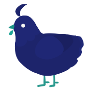 (unnamed), a navy chicken with a head pattern