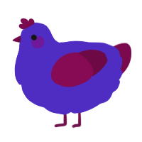 A indigo and wine chicken