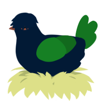 A tumblr and leaf chicken