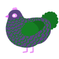 A overcast and leaf chicken with a lace pattern