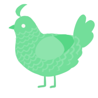 A spring chicken with a lace pattern