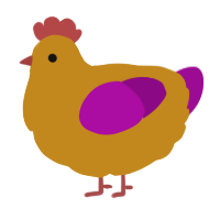 A ochre and plum chicken