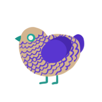 (unnamed), a beige and indigo chicken with a lace pattern