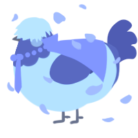 A apple and overcast chicken with a head pattern